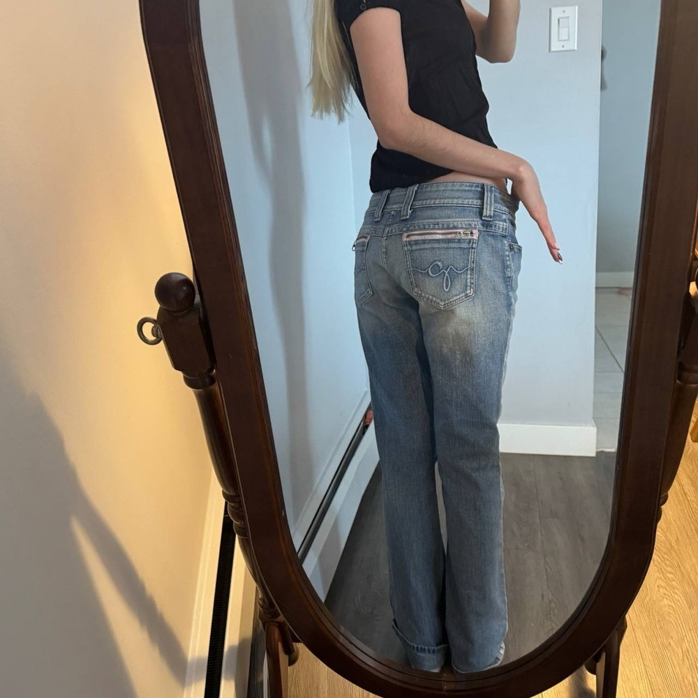 Y2K Guess Light Blue Flare Jeans - Picture 2 of 8
